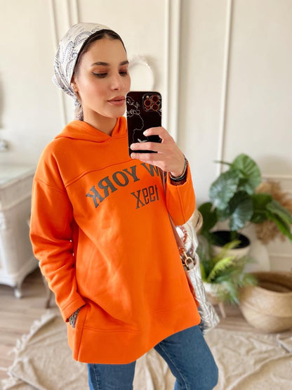 Orange casual printed