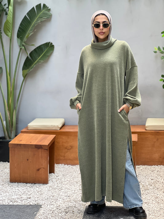 knit Dress In Olive