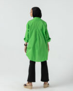 Green Oversized Poplin Shirt