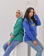 Hellow - Blue Casual printed hoodies with pockets