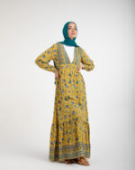 Modest floral printed dress